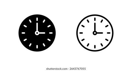Uhrensymbole, die Zeit, Zeitmanagement oder das Konzept der Dauer angeben.
