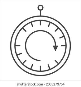 Clock Icons line , Time vector UI Design 