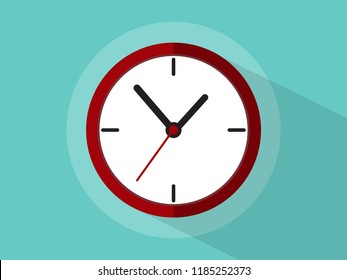 Clock icons with long shadow.vector