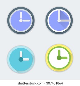 Clock icons. Material design