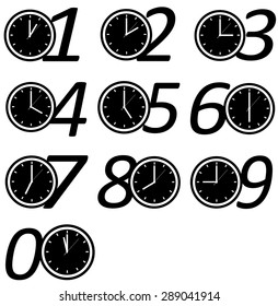 clock icons (number set)
