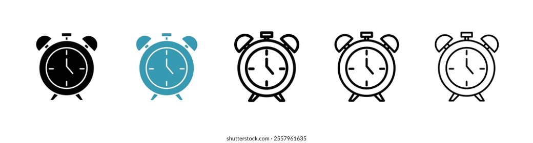 Clock icons pack in black and blue.