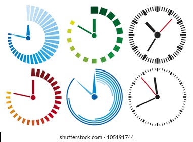 clock icons set