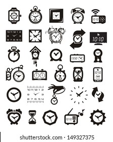 Clock icons set