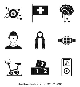 Clock icons set. Simple set of 9 clock vector icons for web isolated on white background