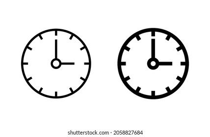 Ajuste de iconos de reloj. Signo y símbolo de tiempo. icono de reloj