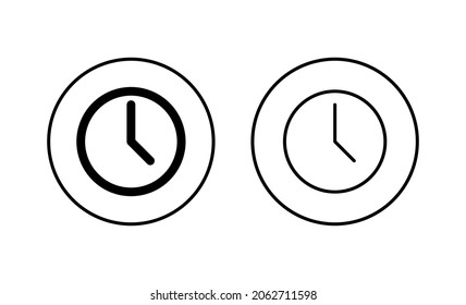 Clock icons set. Time sign and symbol. watch icon