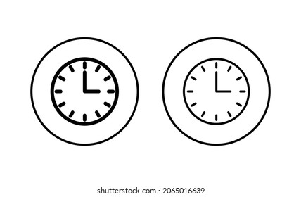 Clock icons set. Time sign and symbol. watch icon
