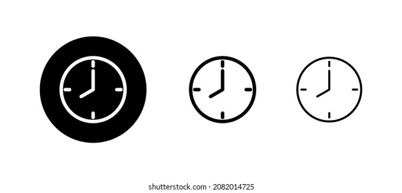 Einstellung der Uhrensymbole. Zeitzeichen und Symbol. Uhrensymbol