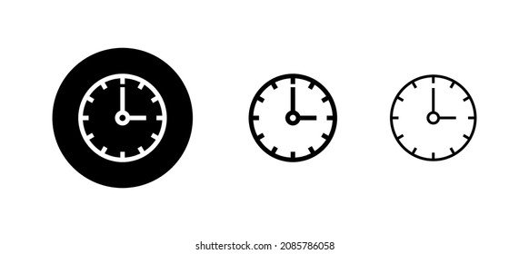 Ajuste de iconos de reloj. Signo y símbolo de tiempo. icono de reloj