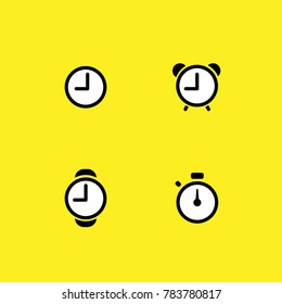 Clock icons set, time symbol