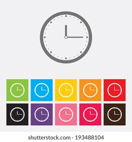 Clock icons set - Vector