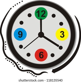 clock icons , signs, vector illustration