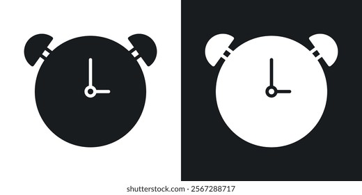 Clock icons in solid black and white colors