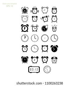 Clock icons templates
