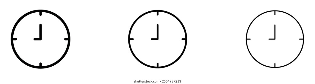 Clock icons in tree different stroke sizes