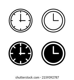 Clock icons vector. Time sign and symbol. watch icon