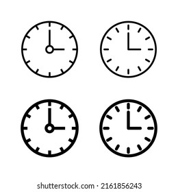 Clock icons vector. Time sign and symbol. watch icon