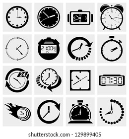 Clock icons.Time icons set.