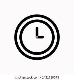 Clock icon,vector illustration. Flat design style. vector clock icon illustration isolated on White background, clock icon Eps10. clock icons graphic design vector symbols.