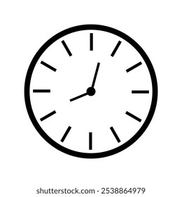 Clock illustrated on white background