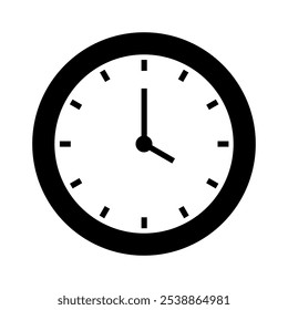 Clock illustrated on white background