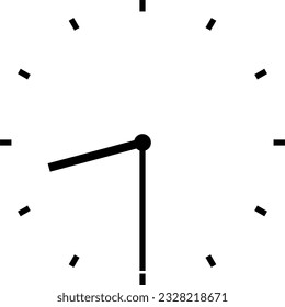 clock illustration at half past eight