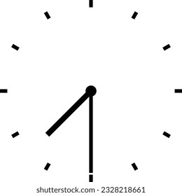 clock illustration at half past seven