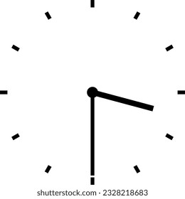 clock illustration at half past three