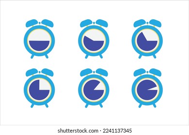 Clock Illustration Icon Vector Set