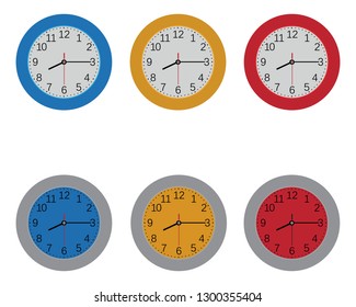 Clock illustration icon Vector template
