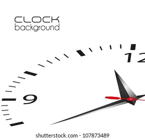 clock illustration isolated on white background, vector illustration