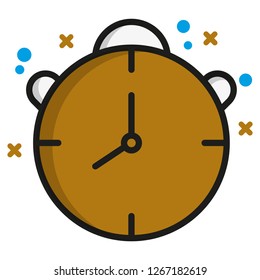 clock illustration with perfect shape and ornament for your project or business