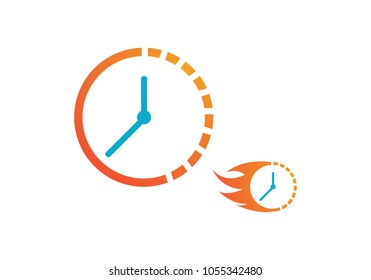 Clock ilustration icon Vector template