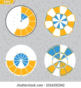 clock infographics, can be set for any desired time
