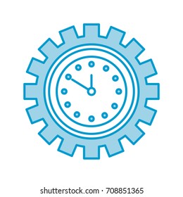 clock inside gear business time work concept