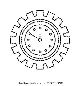 clock inside gear business time work concept