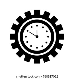 clock inside gear business time work concept