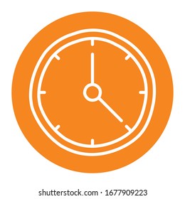 Icono de estilo de línea de bloqueo de instrumento de reloj, herramienta de tiempo ver segunda fecha límite medir la cuenta regresiva y tema de objeto Ilustración vectorial