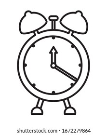 Diseño del instrumento de reloj, reloj de la herramienta de tiempo segunda fecha límite medir la cuenta regresiva y tema del objeto Ilustración del vector