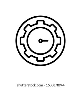 Clock instrument and gear design, Time tool watch second deadline measure countdown and object theme Vector illustration