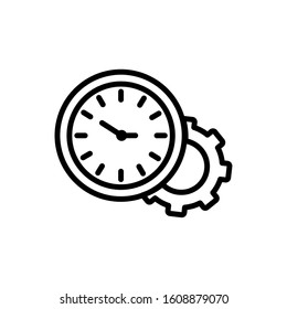Clock instrument and gear design, Time tool watch second deadline measure countdown and object theme Vector illustration