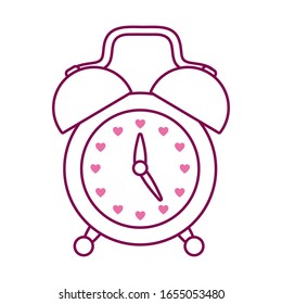 Diseño de icono de medio color de medio línea de instrumentos de reloj, herramienta de tiempo ver segunda fecha límite medir la cuenta regresiva y tema de objeto Ilustración vectorial