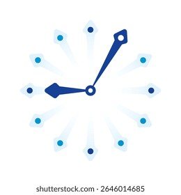 Clock interface from arrow symbols. Analog clock concept