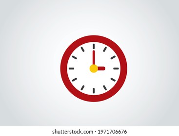 Clock in isolated background good concept