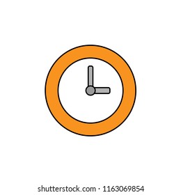 Clock isolated color icon, vector illustration design. Logistics collection.