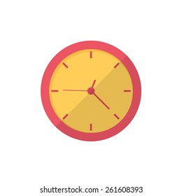 Clock. Isolated icon pictogram. Eps 10 vector illustration.