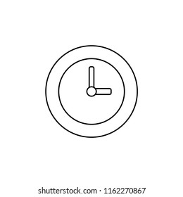 Clock isolated line icon, vector illustration design. Logistics collection.
