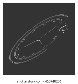 Clock. Isolated on background. Vector illustration