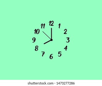 clock isolated on green background. Clock is a tool used to show time. vector illustration